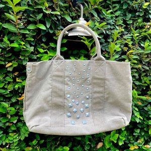 BCBG Canvas Embellished Tote